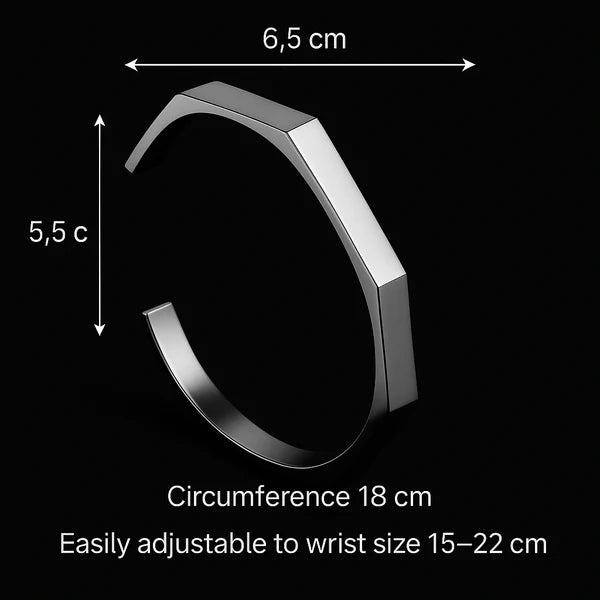 Titan Hex™ Stainless Steel Bracelet – Bold & Modern Design